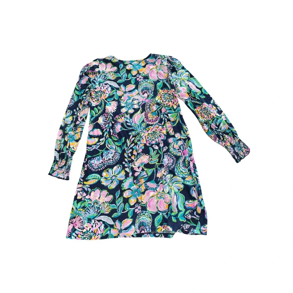 Lilly Pulitzer Girls XL 12-14 Mini Diann Long Cotton Dress in She's Got Sol